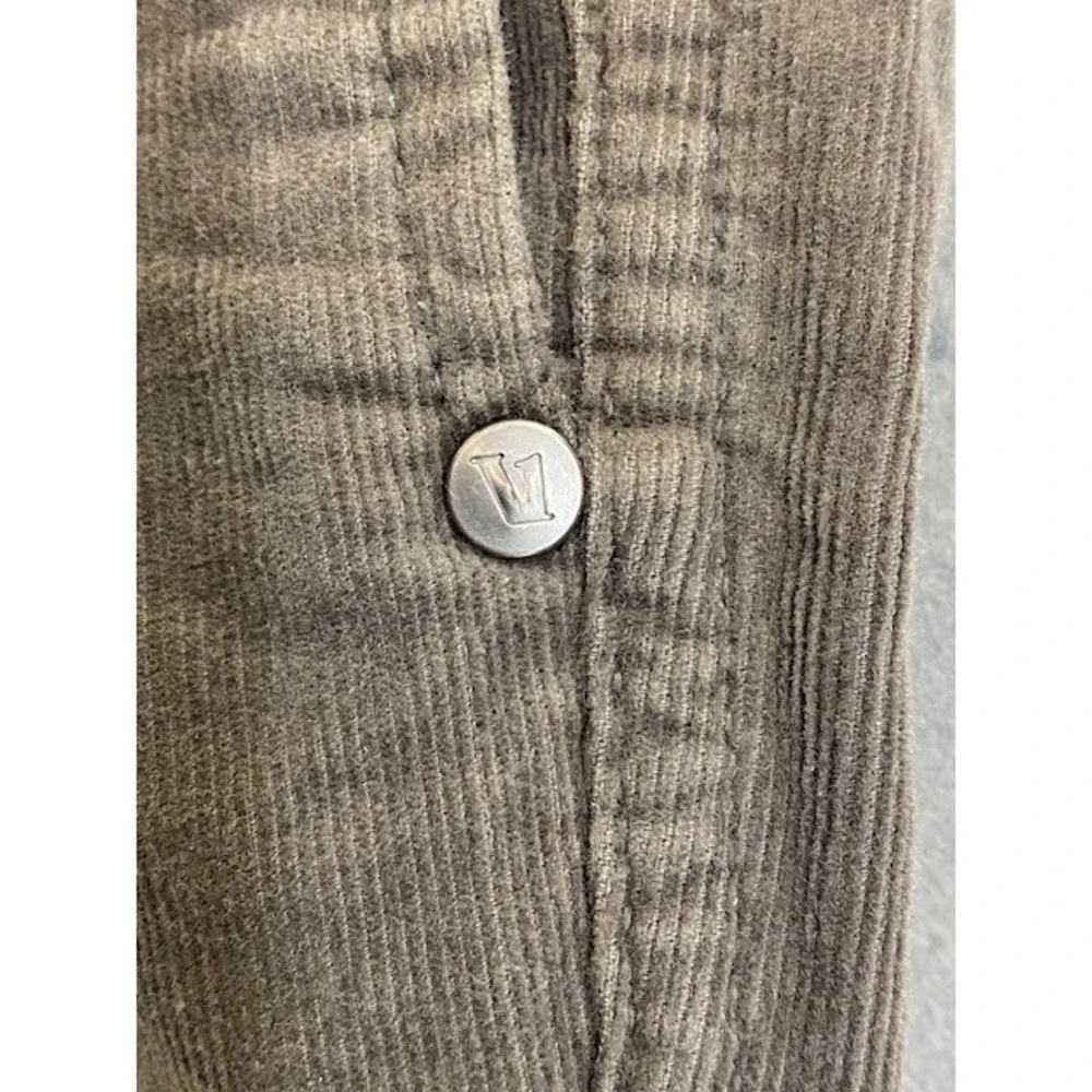 Vuori Optimist Mens MED Corduroy Drawstring Pants Gray Elastic Waist Straight